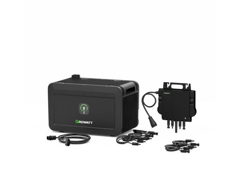 Growatt Balkonkraftwerk Growatt NOAH 2000 Speicher mit Growatt NEO-800M-X 800W, Zusatzakku, (Growatt NEO-800M-X: Integrierte WiFi-Kommunikation), Erweiterbare Kapazität durch einfaches Stapeln von Growatt