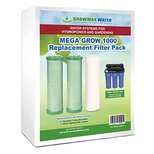 Packung mit 3 Filtern für Mega Grow 1000-Geräte. 2 Kohleblockfilter + 1 5-Mikron-Sedimentfilter. Entfernt Sedimente aus Wasser, Schlamm usw. GrowMax-Wasser. Packung mit 3 Filtern für Mega Grow 1000-Geräte. 2 Kohleblockfilter + 1 5-Mikron-Sedimentfilter. Entfernt Sedimente aus Wasser, Schlamm usw. GrowMax-Wasser. von GrowMax Water