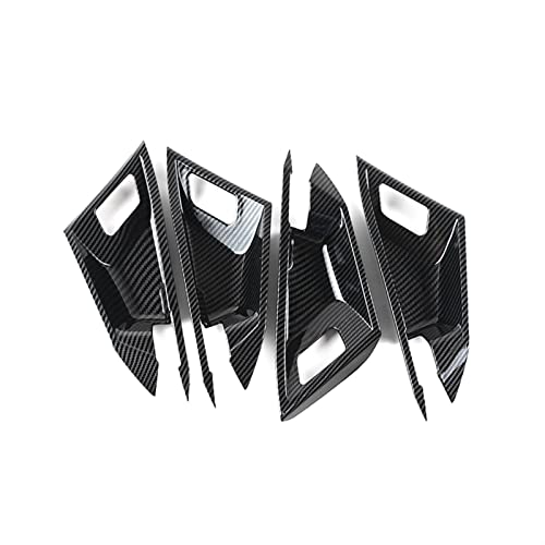 Grozzy Innentürgriff A3 8Y 2021 Carbon Faser Farbe Auto Innen Tür Griff Rahmen Dekoration Abdeckung Trim Doorkonb Zubehör(Hatchbacks) von Grozzy