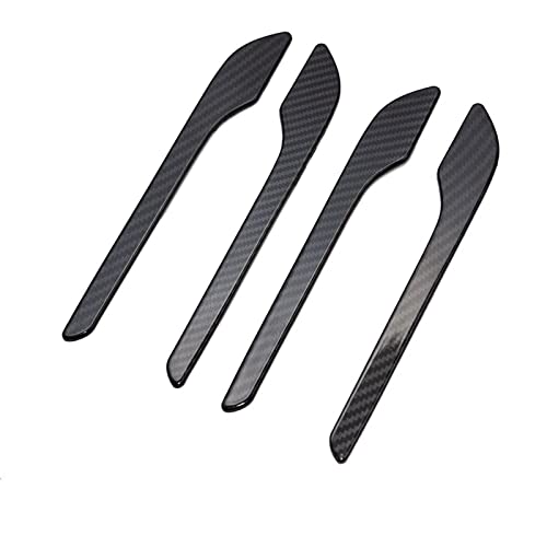 Grozzy Innentürgriff Für Tesla für Modell 3 für Y Auto Türgriff Wrap Dekoration Aufkleber Kunststoff Modifikation Griff Abdeckung Kit Protector(Glossy Carbon) von Grozzy