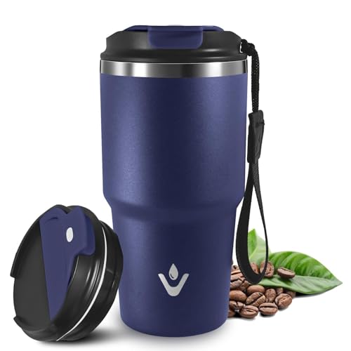 Grsta Thermobecher Vakuumisoliert, 20oz Kaffeebecher to Go, 8h Eisgekühlt / 6h Heiß, Thermobecher mit Trageriemen, Auslaufsicher Trinkbecher Isoliert, Isolierbecher für Heiß Kaltgetränke Grsta Thermobecher Vakuumisoliert, 20oz Kaffeebecher to Go, 8h Eisgekühlt / 6h Heiß, Thermobecher mit Trageriemen, Auslaufsicher Trinkbecher Isoliert, Isolierbecher für Heiß Kaltgetränke von Grsta