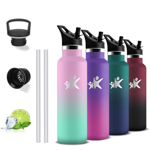 Grsta Thermosflasche - 0.5 liter- Trinkflasche Kinder, Trinkflasche mit Strohhalm, BPA-Frei, Trinkflasche Auslaufsicher, Leicht zu Reinigen, Wasserflasche Doppelwandig, für Schule, Reisen, Camping Grsta Thermosflasche - 0.5 liter- Trinkflasche Kinder, Trinkflasche mit Strohhalm, BPA-Frei, Trinkflasche Auslaufsicher, Leicht zu Reinigen, Wasserflasche Doppelwandig, für Schule, Reisen, Camping von Grsta