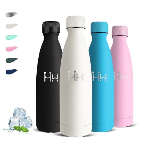 Grsta Trinkflasche, Trinkflasche Edelstahl 500ML, BPA-Freie, Trinkflasche Auslaufsicher, Doppelwandige Vakuumisolierte, Isolierflasche Doppelwandig, Trinkflasche Metall, für Schule, Büros, Camping Grsta Trinkflasche, Trinkflasche Edelstahl 500ML, BPA-Freie, Trinkflasche Auslaufsicher, Doppelwandige Vakuumisolierte, Isolierflasche Doppelwandig, Trinkflasche Metall, für Schule, Büros, Camping von Grsta