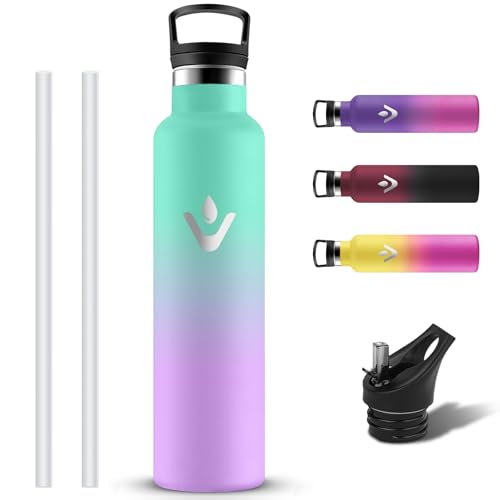 Grsta Trinkflasche Edelstahl, Thermosflasche 1l Auslaufsicher, BPA-frei Thermoskanne Kohlensäure Geeignet, Isolierte Wasserflasche, Trinkflasche Sport mit Strohhalm für Schule, Reisen, Gym Grsta Trinkflasche Edelstahl, Thermosflasche 1l Auslaufsicher, BPA-frei Thermoskanne Kohlensäure Geeignet, Isolierte Wasserflasche, Trinkflasche Sport mit Strohhalm für Schule, Reisen, Gym von Grsta