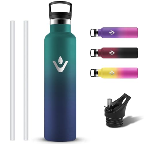Grsta Trinkflasche Edelstahl, Trinkflasche 1l, Auslaufsicher Thermoskanne, BPA-frei Thermosflasche Kohlensäure Geeignet, Isolierte Wasserflasche mit Strohhalm für Erwachsene, Travel, Camping Grsta Trinkflasche Edelstahl, Trinkflasche 1l, Auslaufsicher Thermoskanne, BPA-frei Thermosflasche Kohlensäure Geeignet, Isolierte Wasserflasche mit Strohhalm für Erwachsene, Travel, Camping von Grsta