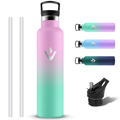 Grsta Trinkflasche Edelstahl, Trinkflasche 1l mit Strohhalm, Thermoskanne Kohlensäure Geeignet, Auslaufsicher Isolierte Wasserflasche, BPA-frei Thermosflasche mit 2 Deckel für Outdoor, Reisen, Wandern Grsta Trinkflasche Edelstahl, Trinkflasche 1l mit Strohhalm, Thermoskanne Kohlensäure Geeignet, Auslaufsicher Isolierte Wasserflasche, BPA-frei Thermosflasche mit 2 Deckel für Outdoor, Reisen, Wandern von Grsta