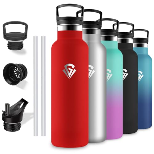 Trinkflasche Edelstahl, Sport Trinkflasche 1 liter, BPA-Freie, Thermosflasche, Doppelwandige Vakuumisolierte, Trinkflasche Auslaufsicher, Trinkflasche Gym, Wasserflasche für Wandern, Fitness, Reisen Trinkflasche Edelstahl, Sport Trinkflasche 1 liter, BPA-Freie, Thermosflasche, Doppelwandige Vakuumisolierte, Trinkflasche Auslaufsicher, Trinkflasche Gym, Wasserflasche für Wandern, Fitness, Reisen von Grsta