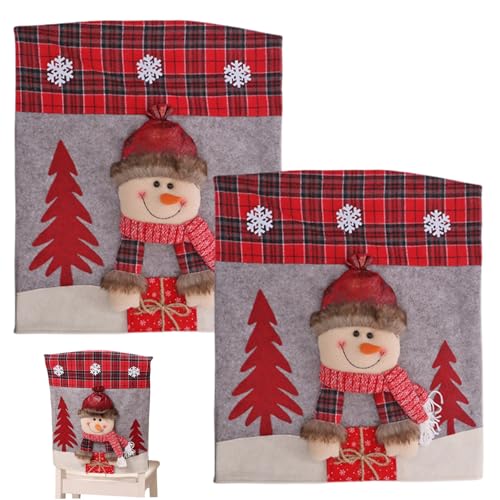 Grtheenumb Back Stuhl Covers, Weihnachtsstuhl Rückenabdeckungen 2PCS 3D Nette NEBTE KOMPEKT von Grtheenumb
