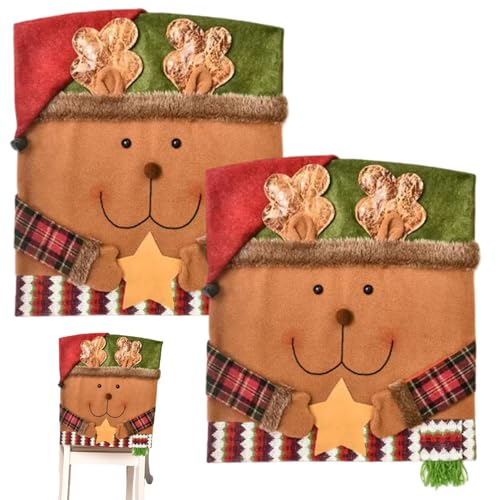Grtheenumb Back Stuhl Covers, Weihnachtsstuhl Rückenabdeckungen 2PCS Nette Weite COOREHT Womne Wind Grtheenumb Back Stuhl Covers, Weihnachtsstuhl Rückenabdeckungen 2PCS Nette Weite COOREHT Womne Wind von Grtheenumb