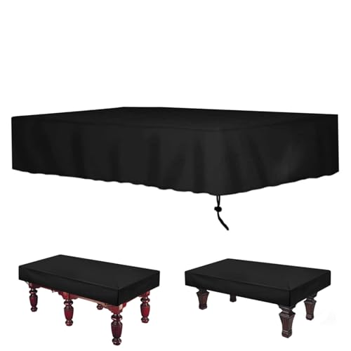 Grtheenumb Billardtischabdeckung 9ft wasserdicht 210d Oxford Stoff Billardtisch Abdeckungen mit kreistem kordelfest kratzfestem UV -Schutzbadetisch Cover, großer Billardtischabdeckung von Grtheenumb