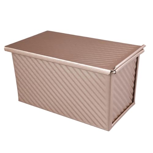 Grtheenumb Brotlaibpfanne, Laib Pfanne mit Deckel 1lb Teigkapazität Bread 8.5x4.8 '' Backen Nicht-Stick-Rechteck-Wellblech-Toaster-Backware für Zuhause von Grtheenumb