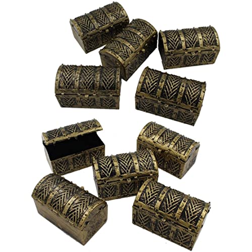 Grtheenumb Mini -Schatzkiste, Schatzkiste, 10 Stück Kinder Vintage Party Schmuck Lagerhome Decor Pirate für Ferien von Grtheenumb