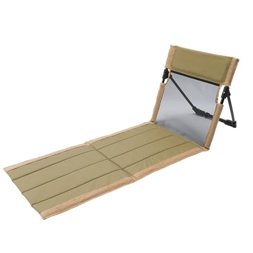 Grtheenumb Strandmatten -Lounge Stuhl Klafte tragbare Strandliege mit atmungsaktivem Mesh Rückenlampe Leichter Bodenstuhl für Schwimmbad Camping -Fischerei Wanderweg, braun von Grtheenumb