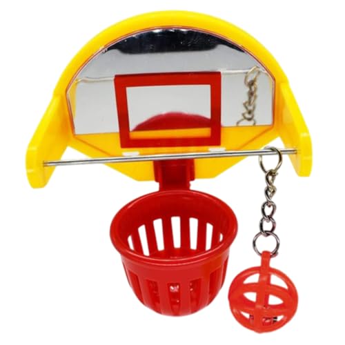 Grtheenumb Vogel Basketballspielzeug Shotet Training Basketball Hoop Haustier Kauen Spielzeugkäfigzubehör Bird Hoop von Grtheenumb