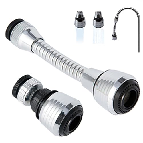 Grtheenumb Wasserhahnbelüfter 2pcs 6 Zoll & 2,4 Zoll Sink Lerator 2 Modus 360 ° Rotary Wasserhahnverlängerung Spritzsicherer Ersatz-Wasserhahn-Sprühgerät für Küchenbad, Wasserhahnfilter Grtheenumb Wasserhahnbelüfter 2pcs 6 Zoll & 2,4 Zoll Sink Lerator 2 Modus 360 ° Rotary Wasserhahnverlängerung Spritzsicherer Ersatz-Wasserhahn-Sprühgerät für Küchenbad, Wasserhahnfilter von Grtheenumb