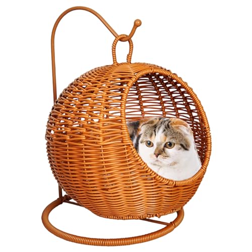 Katze hängende Hängematte, Katzenkorbbett, Imitation Rattan Hängende Hängemattenbett für kleine Raum für Innenräume Katze hängende Hängematte, Katzenkorbbett, Imitation Rattan Hängende Hängemattenbett für kleine Raum für Innenräume von Grtheenumb
