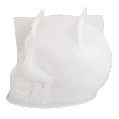 Schädel Silikonform, Halloween-Kerzenform 3d Schädel Silikonform 3x2.3 Einfach zu entfernen für Kerzenseife Wachs-Epoxidkuchen Schokolade Dekor von Grtheenumb