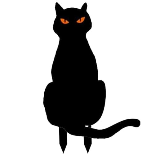 Schwarzer Katzendekor, Halloween -Dekor im Freien, 12 in Langer Halloween schwarzer Katze Silhouette mit Orange für Gartengarten Rasen Schwarzer Katzendekor, Halloween -Dekor im Freien, 12 in Langer Halloween schwarzer Katze Silhouette mit Orange für Gartengarten Rasen von Grtheenumb