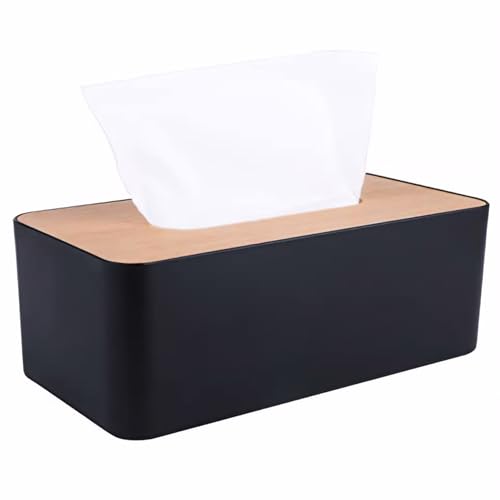 Tissue -Box -Abdeckung Rechteck Rechteck Tissue Box Halter staubdeser schwarzer Tissue -Box -Abdeckung Dekorative Holz Bambus Tissue Halter Serviettenhalter Hülle für Bad Waschtisch, Schlafzimmer Kom Tissue -Box -Abdeckung Rechteck Rechteck Tissue Box Halter staubdeser schwarzer Tissue -Box -Abdeckung Dekorative Holz Bambus Tissue Halter Serviettenhalter Hülle für Bad Waschtisch, Schlafzimmer Kom von Grtheenumb