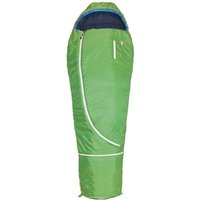 Grüezi bag Biopod Wolle Kids World Traveller Green, mitwachsender Kinderschlafsack, Körpergröße 100-155cm, 140-180x65cm, 920 g, Packmaß Ø 19 x 20 cm von Grüezi bag