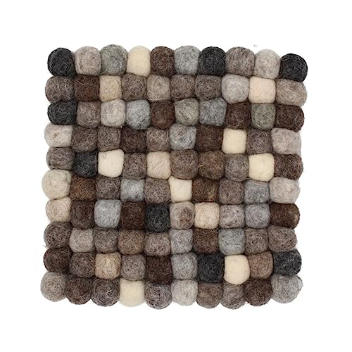 Grült Home Topfuntersetzer - Filz untersetzer für Tassen, Töpfe, Pfannen und Tassen handgefilzt in Nepal (Grau, Square 10 cm) Grült Home Topfuntersetzer - Filz untersetzer für Tassen, Töpfe, Pfannen und Tassen handgefilzt in Nepal (Grau, Square 10 cm) von Grült
