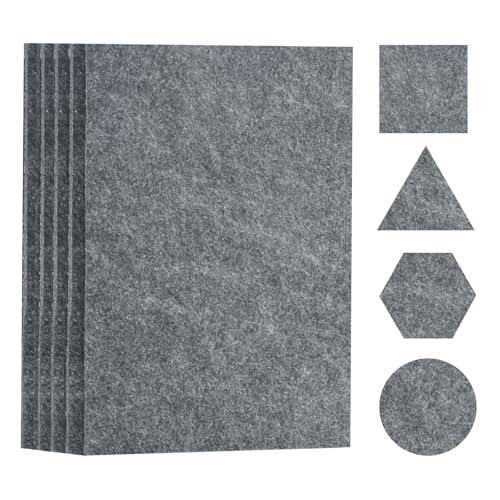 GrünWerk 10 Stück Filzgleiter Selbstklebend, 18 X 28 cm Zuschneiden Stuhlbeinschoner, Filzgleiter Für Stühle Filz Selbstklebend Möbelgleiter Aus Hochwertigem Chair Leg Floor Protectors (Grau) von GrünWerk