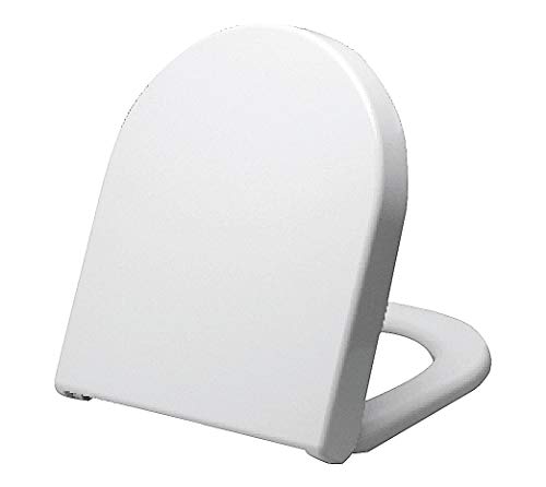 Grünblatt WC Sitz 515153 für Duravit Starck 3, Duroplast, Metal Scharnieren mit hydrulischer Absenkautomatik, weiß von Grünblatt