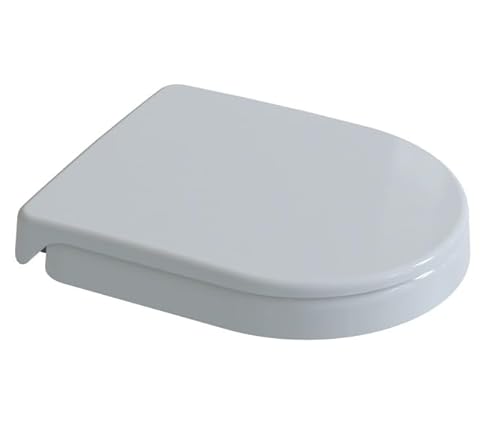 Grünblatt WC Sitz Health Care, Hygiene-Toilettensitz mit 5 cm Sitzerhöhung und Absenkautomatik, extra stabile Befestigung für maximale Sitzsicherheit, Duroplast, D-Form, Weiß von Grünblatt