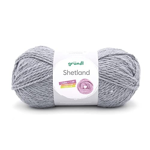Gründl Shetland Wolle (weiches Strickgarn aus 80% Polyacryl und 20% Wolle, 100 g / 170 m, Nadelstärke: 7-8, 1 x 100 g), Grau Gründl Shetland Wolle (weiches Strickgarn aus 80% Polyacryl und 20% Wolle, 100 g / 170 m, Nadelstärke: 7-8, 1 x 100 g), Grau von Gründl