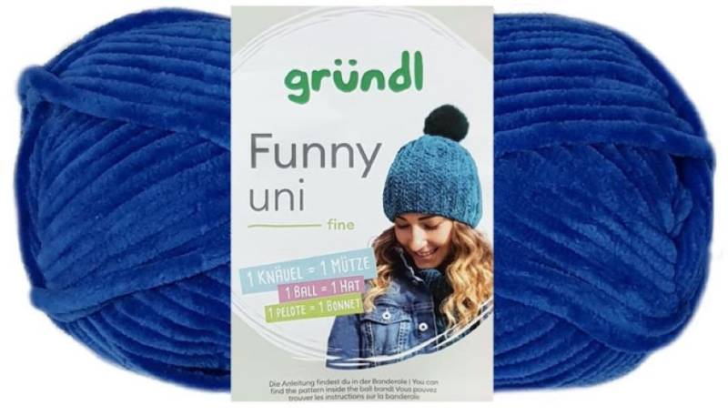 Gründl 100 Gramm Gründl Funny Uni Mikrofasergarn Farbauswahl Bastelgarn von Gründl