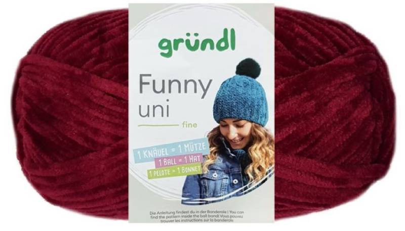 Gründl 100 Gramm Gründl Funny Uni Mikrofasergarn Farbauswahl Bastelgarn von Gründl