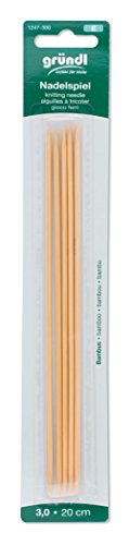 Gründl Strumpfstricknadeln Bambus, Braun, 3 Gründl Strumpfstricknadeln Bambus, Braun, 3 von Gründl