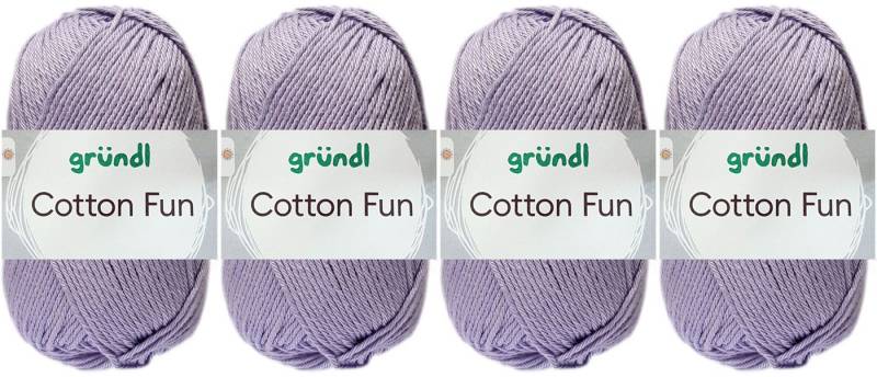 Gründl 4x50 Gramm Gründl Cotton Fun Wollset Häkelwolle von Gründl