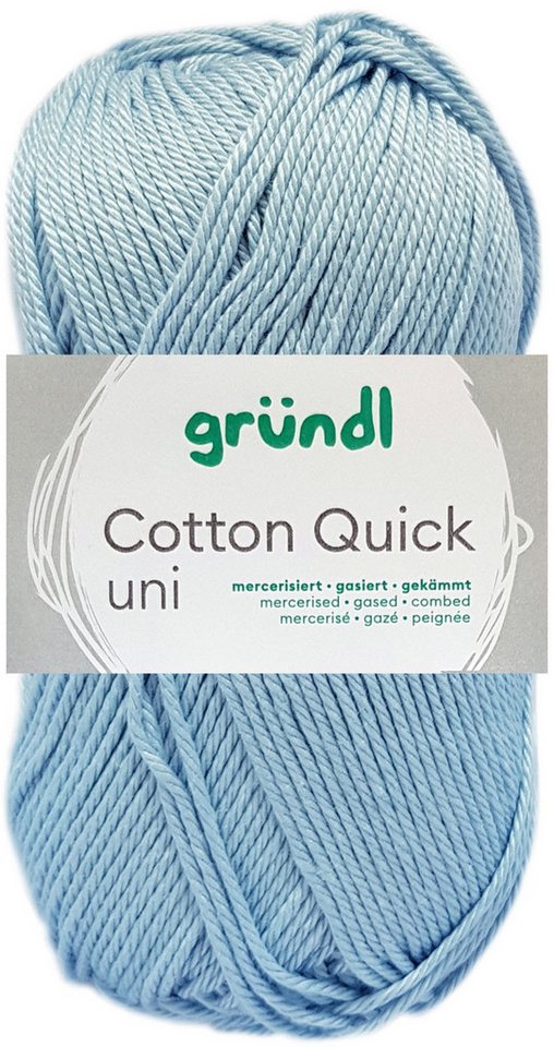 Gründl 50 Gramm Gründl Wolle Cotton Quick Uni Farbauswahl Häkelwolle von Gründl