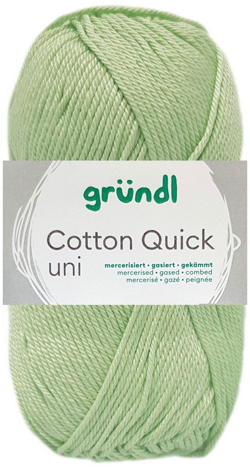 Gründl 50 Gramm Gründl Wolle Cotton Quick Uni Farbauswahl Häkelwolle von Gründl