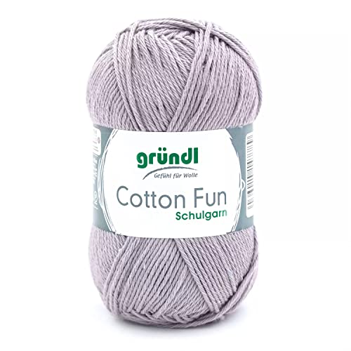 Gründl Cotton Fun Strickgarn/ Häkelgarn (weiches Garn aus 100% Baumwolle , OEKO-TEX zertifiziert, 50 g/115 m, Nadelstärke: 3-4, 1 Knäuel á 50 g), Hellgrau Gründl Cotton Fun Strickgarn/ Häkelgarn (weiches Garn aus 100% Baumwolle , OEKO-TEX zertifiziert, 50 g/115 m, Nadelstärke: 3-4, 1 Knäuel á 50 g), Hellgrau von Gründl