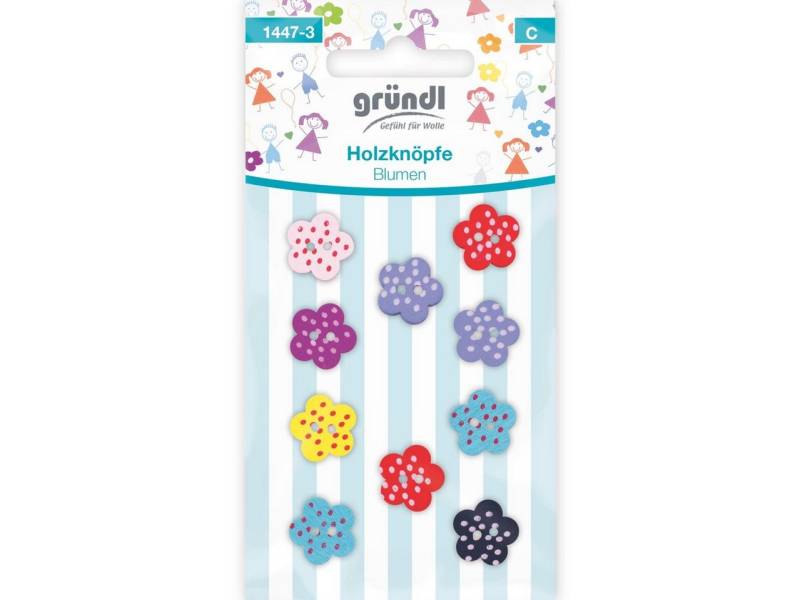 Gründl Bastelnaturmaterial Gründl Holzknöpfe Blumen Motiv: Blumen von Gründl