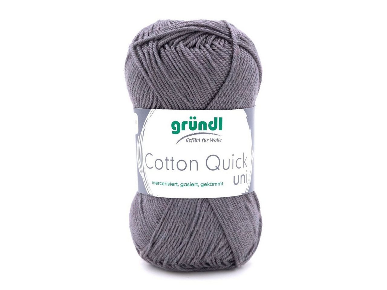 Gründl Gründl Wolle Cotton Quick 50 g uni mausgrau Häkelwolle von Gründl