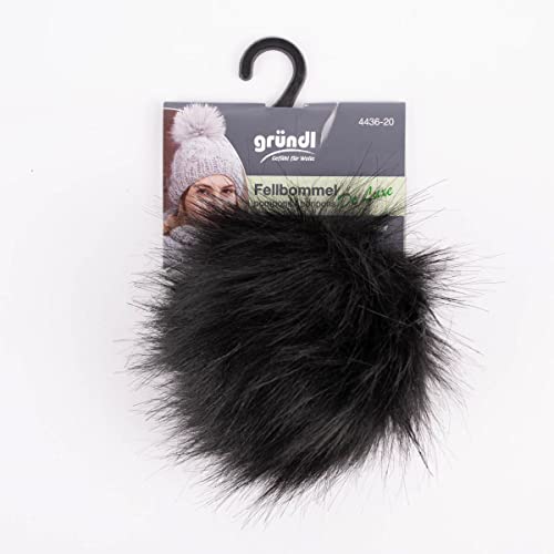 Gründl Fellbommel Deluxe 12 cm Farbe 20 schwarz von Gründl