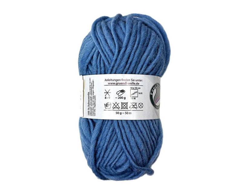 Gründl Filzwolle Uni zum "Strickfilzen" 50g Häkelwolle, 50 m (zum Filzen in der Waschmaschine, 1 Knäuel), in 17 Farben von Gründl