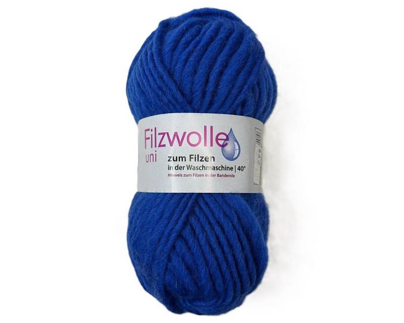 Gründl Filzwolle Uni zum "Strickfilzen" 50g Häkelwolle, 50 m (zum Filzen in der Waschmaschine, 1 Knäuel), in 17 Farben von Gründl