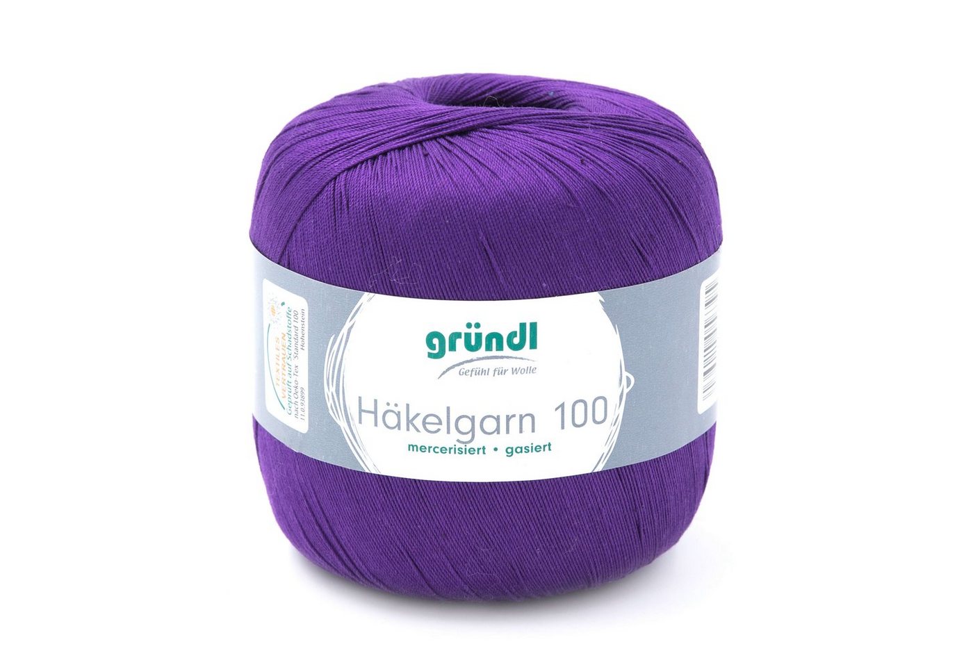 Gründl Häkelgarn 100, Baumwolle dünn zum Häkeln Handarbeiten DIY, 100g Häkelwolle, 566,00 m (Baumwollgarn, Filethäkelgarn), 60° waschbar von Gründl