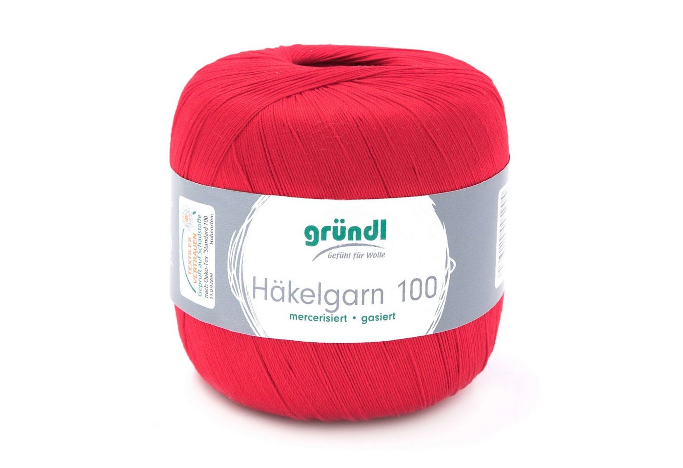 Gründl Häkelgarn 100, Baumwolle dünn zum Häkeln Handarbeiten DIY, 100g Häkelwolle, 566,00 m (Baumwollgarn, Filethäkelgarn), 60° waschbar von Gründl