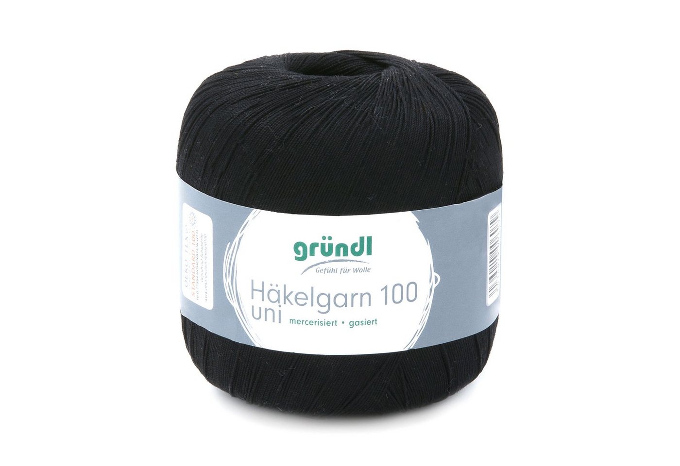 Gründl Häkelgarn 100, Baumwolle dünn zum Häkeln Handarbeiten DIY, 100g Häkelwolle, 566,00 m (Baumwollgarn, Filethäkelgarn), 60° waschbar von Gründl