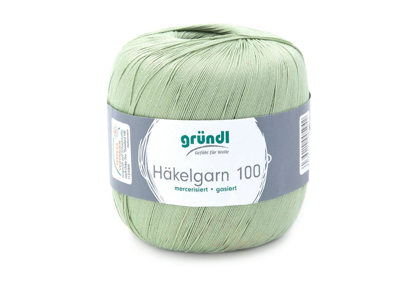 Gründl Häkelgarn 100, Baumwolle dünn zum Häkeln Handarbeiten DIY, 100g Häkelwolle, 566,00 m (Baumwollgarn, Filethäkelgarn), 60° waschbar von Gründl