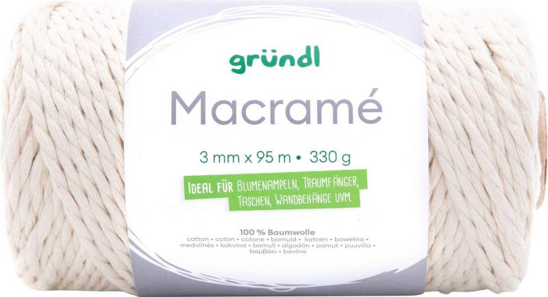 Gründl Macramé Häkelwolle, 95 m von Gründl