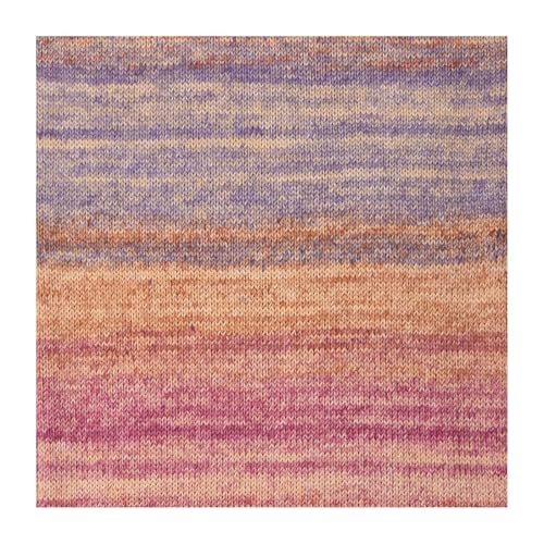 Gründl Primavera Baumwolle Sommergarn, 100g, 350m, Nadelstärke 2,5-3,5mm, Farbverlauf (04 caramel-bordeaux-pfirsich) von Gründl