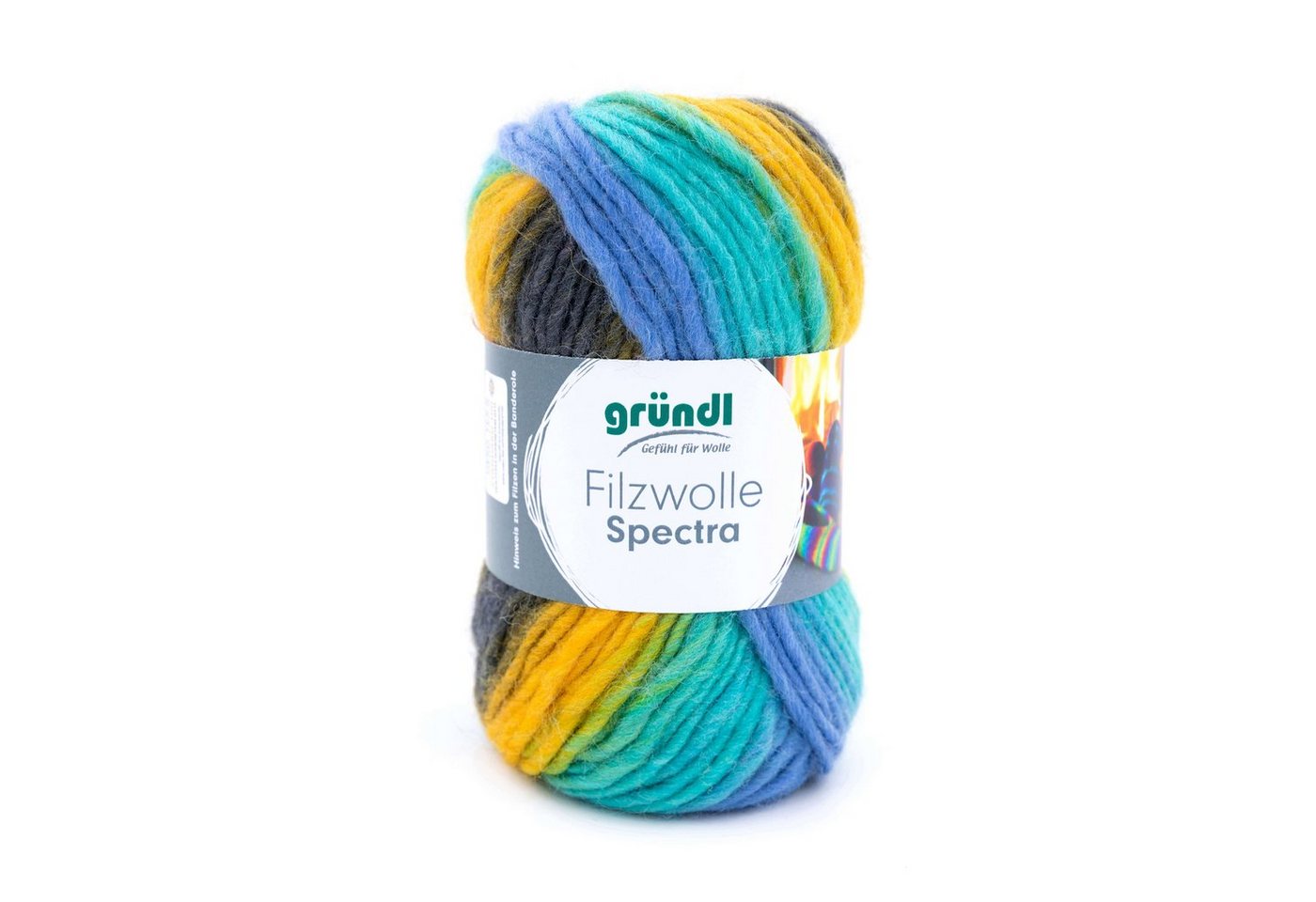 Gründl Wolle Spectra Filzwolle zum Stricken, Häkeln, Filzen, 100g Bastelgarn, 100,00 m (Wolle, reine Schurwolle), einfach zum Filzen in der Waschmaschine von Gründl