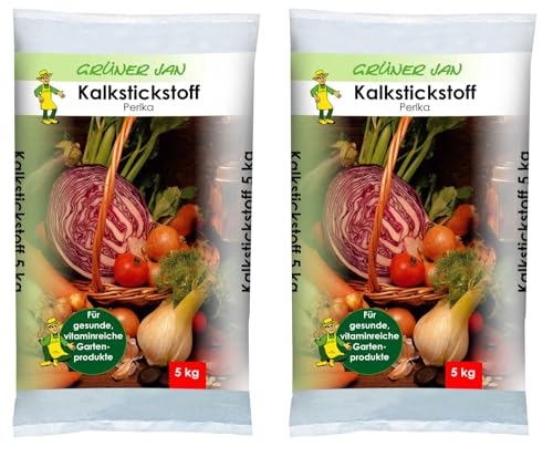 Grüner Jan 2er Set Kalkstickstoffdünger 5kg Kalk Stickstoff Spezialdünger Nährstoffdünger von Grüner Jan