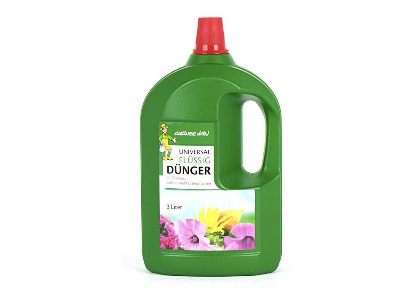 Grüner Jan Blumendünger Flüssigdünger 3 Liter Zimmer- Balkon- und Gartenpflanzen Blumen Univer von Grüner Jan